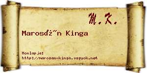 Marosán Kinga névjegykártya