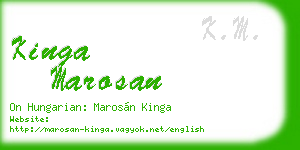 kinga marosan business card